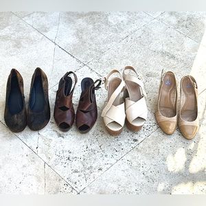 4 pairs of shoe - Celine (beige platform) Marni, Toschi, Henry — Italian.